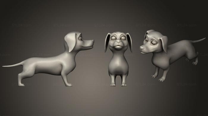 Toys (cartoon dachshund, TOYS_0458) 3D models for cnc